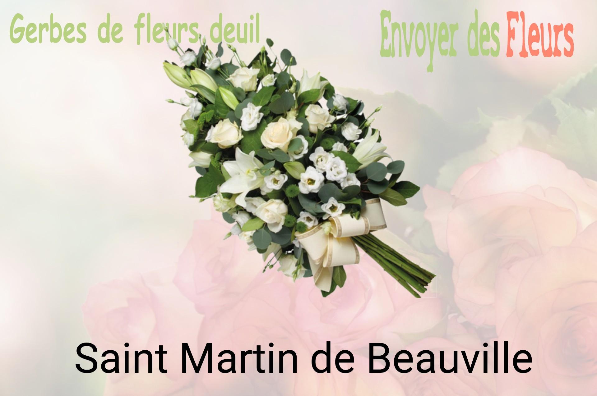Gerbe de fleurs de deuil livrée à Saint-Martin-de-Beauville